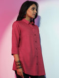 Libas Women'S Viscose Rayon Solid Straight Tunic Shirt (58208_Coral Coral Xl