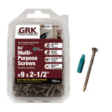 GRK Fasteners 103101 R4#9 x 21/2 Screws 100CT