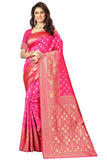 Sugathari Womens Art Silk Pink Kanchipuram Saree (SAN PARI 73 PINK)