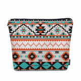 Kalygon Aztec Cosmetic Bags For Women, Navajo Style Tribal Aztec Geometric Roomy Makeup Bag Toiletry Bag Accessories Organizer S