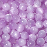 NITOPUPU 100Pcs 8mm Purple Cat Eye Beads with Glitter Powder Round Resin Beads for Jewelry Making DIY Bracelets Necklace Earring