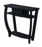 Convenience Concepts Newport 1 Drawer Dorchester Console Table with Shelf, Black