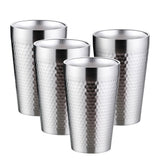 BEFOY Pint Cup - 16oz Double Layer Cup Wall Stainless Steel Unbreakable Hot & Cold Drinking Cups for Home & Outdoor (4PCS, 4 Cou