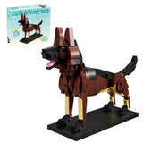 KAZI Dogs Building Toy Set,Dog Gift for Animal Lovers,Creative Buildable Toys for Kids 8 and Up,Party Favors (German Shepherd)
