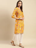 Rangita Yellow & Mint Green 100% Cotton Knee Length Printed Straight Kurti For Women | Kurta For Women_Xl (Pack Of 2) Yellow & Mint Green Xl 8905723392611G