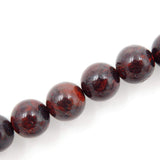 Malahill Gemstone Beads for Jewelry Making, Sold per Bag 5 Strands Inside, Poppy Jasper 8mm
