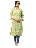 Libas Women'S Cotton Straight Kurta (29291I_Green