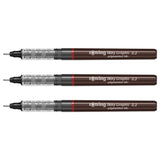Rotring Tikky Graphic Pigment Liner 0.2 mm Black, 3 Pens