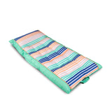 Big Joe Kona Pool Float, Rivera Stripe Turqoise, Doubled-Sided Mesh, Quick Draining Fabric, No Inflation Needed