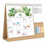 20262027 Desk Calendar, July 2026June 2027 Standing Flip Calendar with Pocket & Memo Pad (Green Cover)