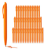 deegtran Pens Bulk, 50 Pack No Bleed Orange Click Pen, Wholesale Retractable Ballpoint Pens, Pens Medium Point, Smooth Ink Pen,