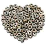 SUNYIK Zebra Jasper Large Hole (5mm) Rondelle Loose Charms European Bead fits Bracelet,Jewelry Makings Pack of 20
