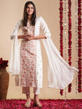 Anni Designer Women'S Rayon Blend Staright Embroidered Kurta With Pant & Dupatta (Kochi White-Vks01_S_White_Small),White,S,,,