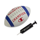 Champion Blitz Football (Pee Wee, White/Surf The Web Tango/Red), All-Weather Football, Enhanced Grip, Durable Rubber Cover and M