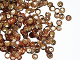 The Design Cart 6 mm Copper Round Circular Plastic Sequins Sitara for Embroidery, Embellishing Handbags, Apparels, Art Craft DIY