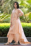 Gosriki Women'S Rayon Blend Hand Block Printed Straight Kurta With Pant & Dupatta (Ragsri Peach-Vks04-Gs_L_Peach_Large),Peach,,B0DC6NMLJQ
