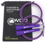 WOD Nation Adjustable Speed Jump Rope for Men, Women & Children Fitness - Skipping Rope for Boxing, MMA, Endurance, and Gym Work