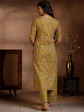 Libas Women'S Pure Cotton Kurta Set (357790R Mustard 2Xl