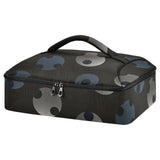 SyXIOP Insulated Casserole Carrier Bag Grey Navy Round Dark Color