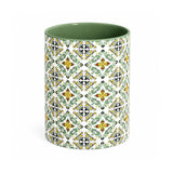 Solidith Ceramic Utensil Holder Crock for Kitchen Countertop,Green