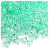The Crafts Outlet 1,000pc Plastic Transparent Tribeads 10mm Turquoise Beads