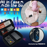 FINGEREVO Miyoo Mini Plus 3.5" Portable Game Console, 640x480 IPS Display, 3000mAh, Miyoo-mini+ with Portable Case, Transparent Black