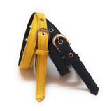 Womens Belts For Dress 2Pcs Matte Black And Yellow