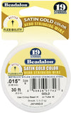 Beadalon .38mm 19 Strand Satin Stringing Wire - 30Ft/Gold
