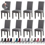 Fafua Chair Covers Stretch Kitchen Chair Covers/Dining Room Chair Covers Set of 8 Removable Washable Dining Chair Slipcovers for Home Hotel Banquet-New