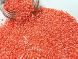 The Design Cart 4 mm Orange Lustre Bowl Plastic Sequins Sitara for Embroidery, Embellishing Handbags, Apparels, Art Craft DIY Ki