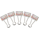 Teacher Created Resources Tcr20857-6 Medium Binder Clips 0.625-Inch Sheet Capacity, Confetti, 8 Per Pack, 6 Packs