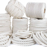 GOLBERG Twisted 100% Natural Cotton Rope - White Cotton Rope - (5/8 Inch x 50 Feet)