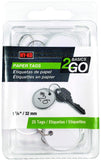 HYKO PROD Office Storage Accessory 25 Pack 11/4 White Tag/Ring (KC144)