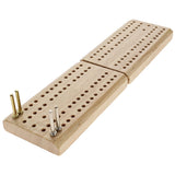 WE Games Wooden Folding Travel Cribbage Board with Metal Pegs, Small Size for Easy Travel