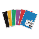 Mead Spiral Notebook, 6 Pack, 1 Subject, College Ruled Paper, 7-1/2 x 10-1/2, 70 Sheets per Notebook, Colors Will Vary (830062-E