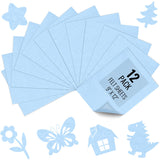 12PCS Soft Blue Felt Fabric Sheets 9 x 12 - 1.6mm Thick Soft Felt for Craft Sewing DIY Patchwork Art Projects Decorations
