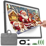 TOHETO Rechargeable A4 Light Pad with Carry Bag for Diamond Painting, Ultra Bright Tracing Light Box for Drawing, Wireless Light