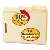 Smead 14535 SuperTab File Folders with Fastener 1/3 Cut 11 Point Letter Manila 50/Box