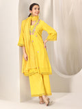 Libas Women'S Pure Cotton Embroidered Kurta Sets (99414_Yellow_S)