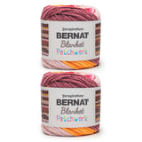 Bernat Blanket Patchwork Cherry Twist Yarn - 2 Pack of 300g / 10.5oz - 100% Polyester - #6 Super Bulky - 220Yards - Knitting/Cro