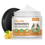 Wagomars Beef Tallow Sunscreen SPF 50 - Organic Mineral Sunscreen with Zinc Oxide - Non-Toxic Natural Sunblock for Face & Body -