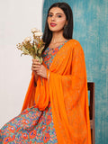 Anni Designer Women'S Rayon Blend Bagru Printed Anarkali Kurta With Pant & Dupatta (Locket-Multi-Nw_S_Mustard_Small),Mustard,S,,,