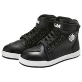 ILM Motorcycle Shoes for Men Black Waterproof Street Riding Breathable Powersport Anti-Slip Footwear with Ankle Support, Shift p