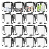 GONITYOU 16 Pieces Clear Makeup Bags Bulk, TSA Approved Toiletry Bags Travel Pouch, Waterproof PVC Plastic Small Clear Cosmetic