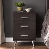 Sei Furniture Owen Modern Storage Nightstand, Black