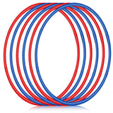 Halloscume 6 Pcs Exercise Hoop Detachable Fitness Rings Adjustable Plastic Toy Fitness Hoop Playground Toys Colored Circles for