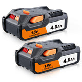 GROWFEAT 2Pack R840085 4.0Ah Replacement for Ridgid 18V Battery Compatible with Ridgid Battery R840087 R840086 R840084 R840083 R