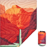 KingCamp Ultralight Camping Blanket, Packable Down Alternative Puffy Printed Wearable Blanket with Snap Buttons & Corner Loops W