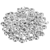 uxcell 150pcs Crimp Bead Covers, 5mm/0.2 Half Round Open Crimp Beads Knot Cover Metal Small Loose Beads End Tip for Bracelet Jew