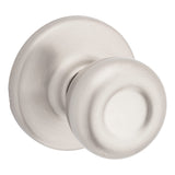 Kwikset Tylo Interior Passage Door Knob, Handle For Closet and Hallway Doors, NonLocking Doorknob in Satin Nickel, with Microba